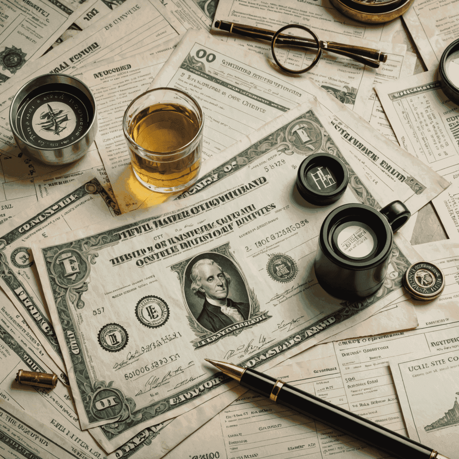 A collage showing various oil investment options: stock certificates, ETF logos, and mutual fund prospectuses